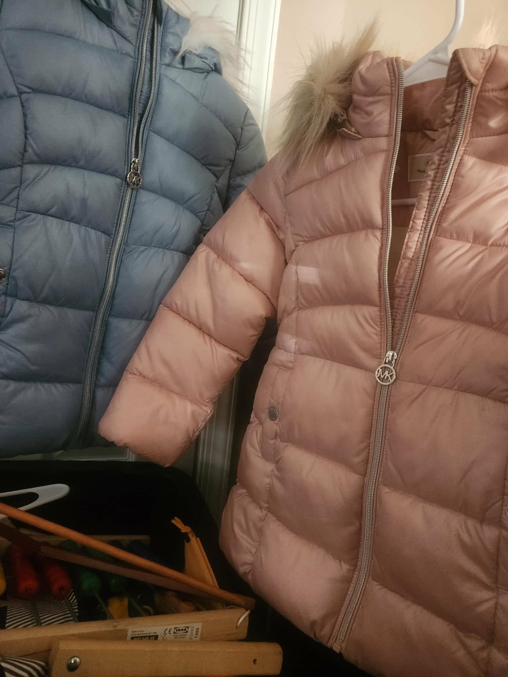 Michael Kors Girls' Quilted Puffer Jacket in Dusty Pink